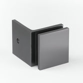 Frameless shower glass BRACKET SQUARE GLASS TO WALL 90 Degrees - Gunmetal Grey